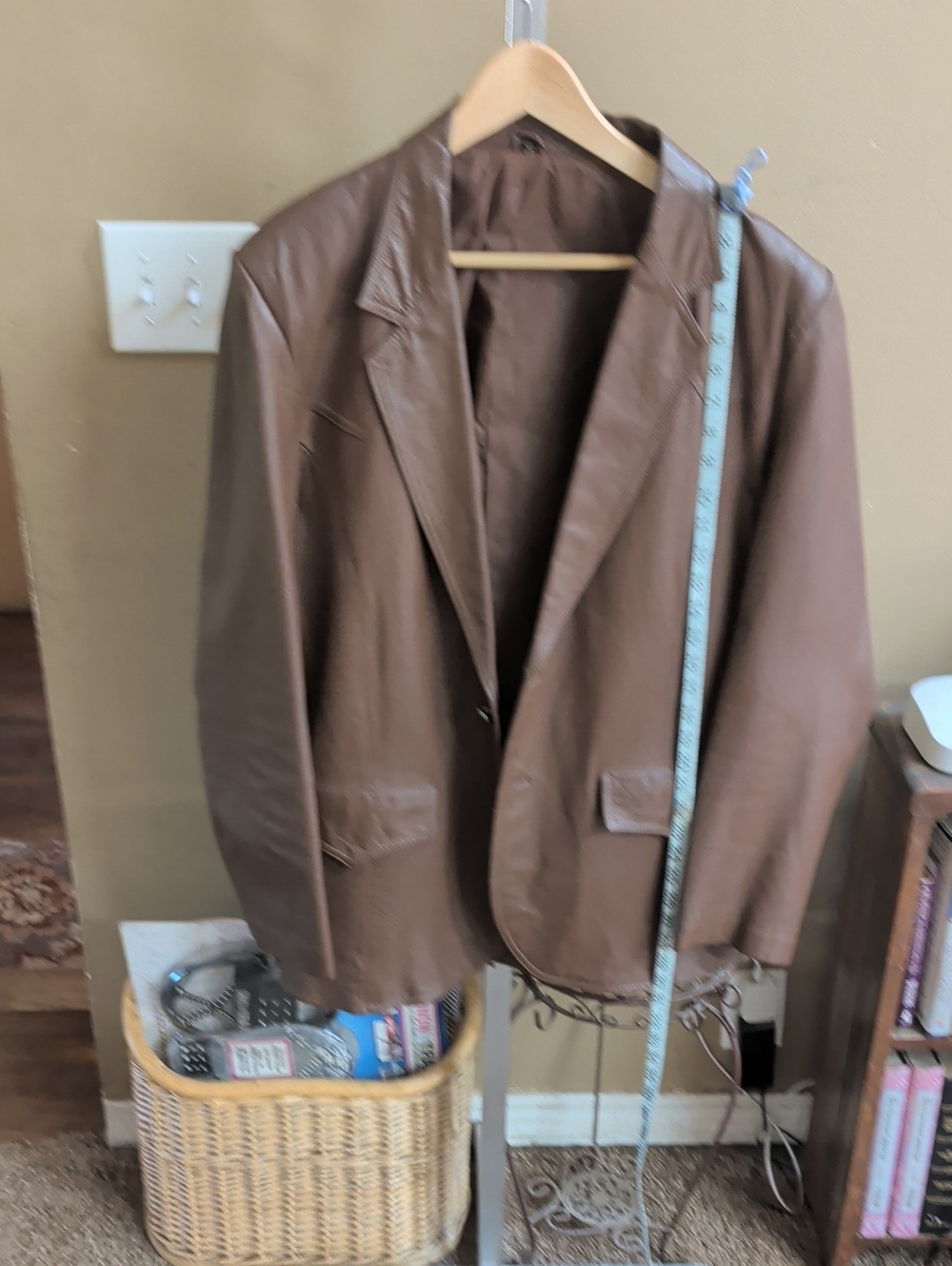 PIONEER Brown Leather Blazer Jacket